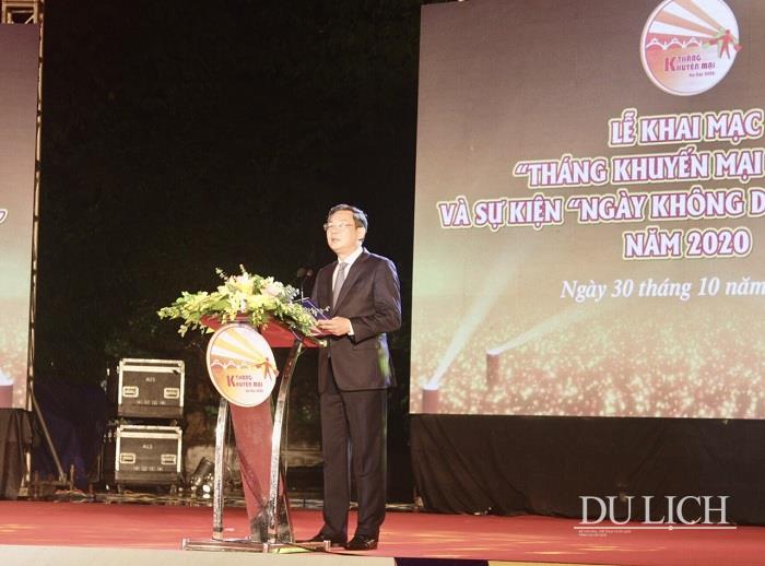 Phó Chủ tịch UBND thành phố Hà Nội Lê Hồng Sơn phát biểu tại lễ khai mạc